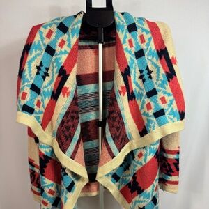 Anthropologie Alice Moon Cardigan Aztec Tribal Open Front Women’s Medium